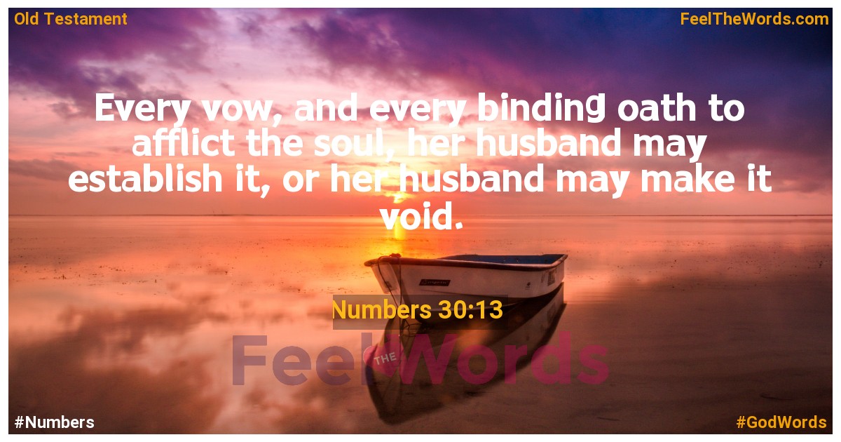 Numbers 30:13