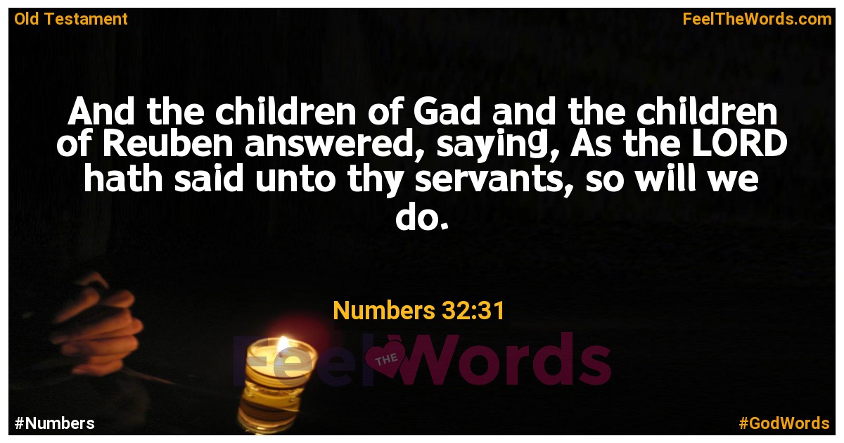 Numbers 32:31