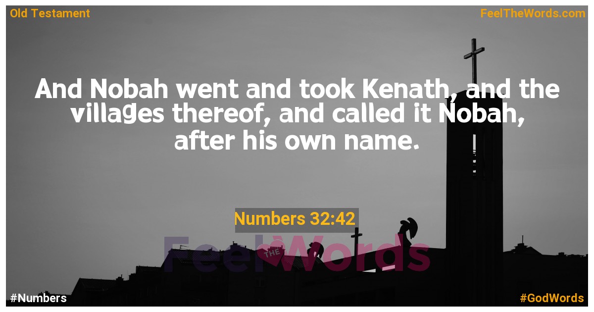 Numbers 32:42