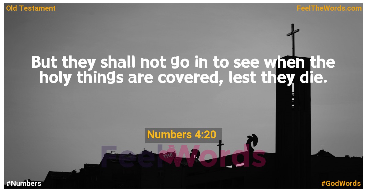 Numbers 4:20