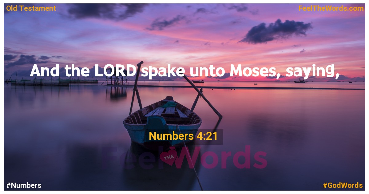 Numbers 4:21