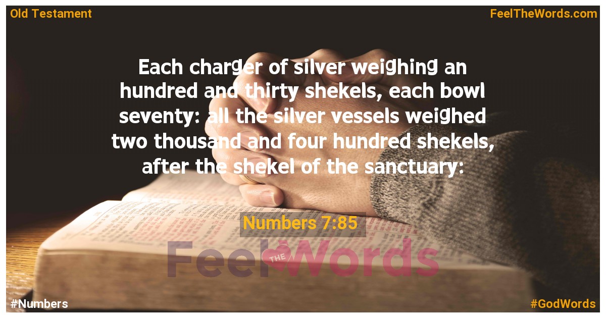Numbers 7:85