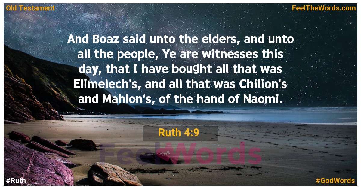 Ruth 4:9