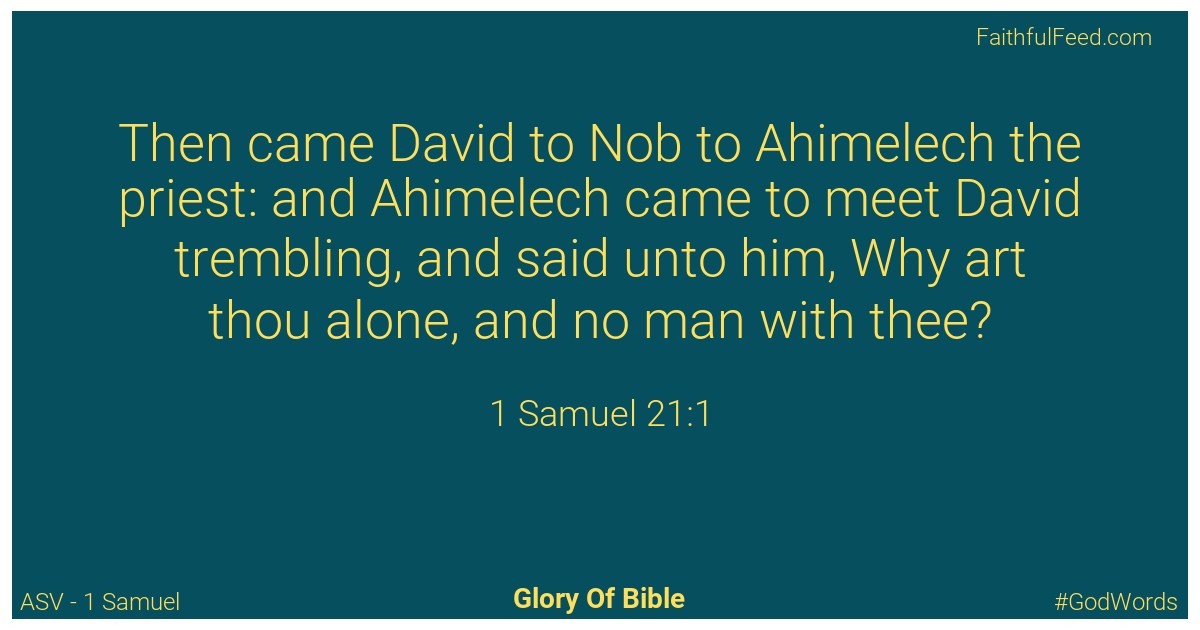 1-samuel 21:1 - Asv