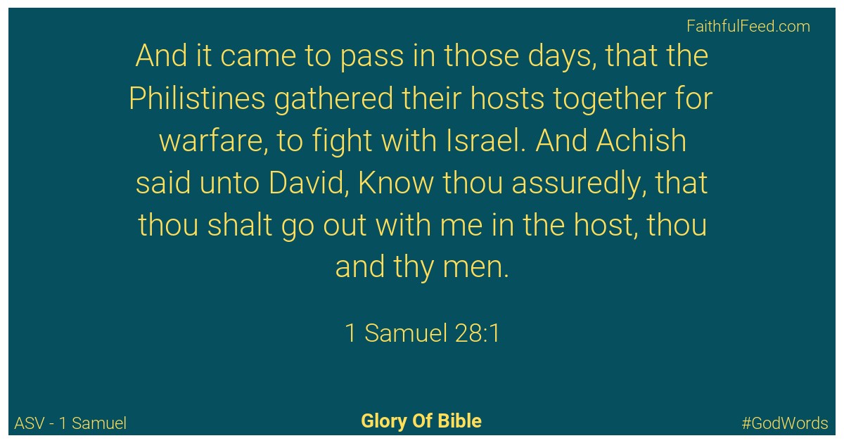 1-samuel 28:1 - Asv
