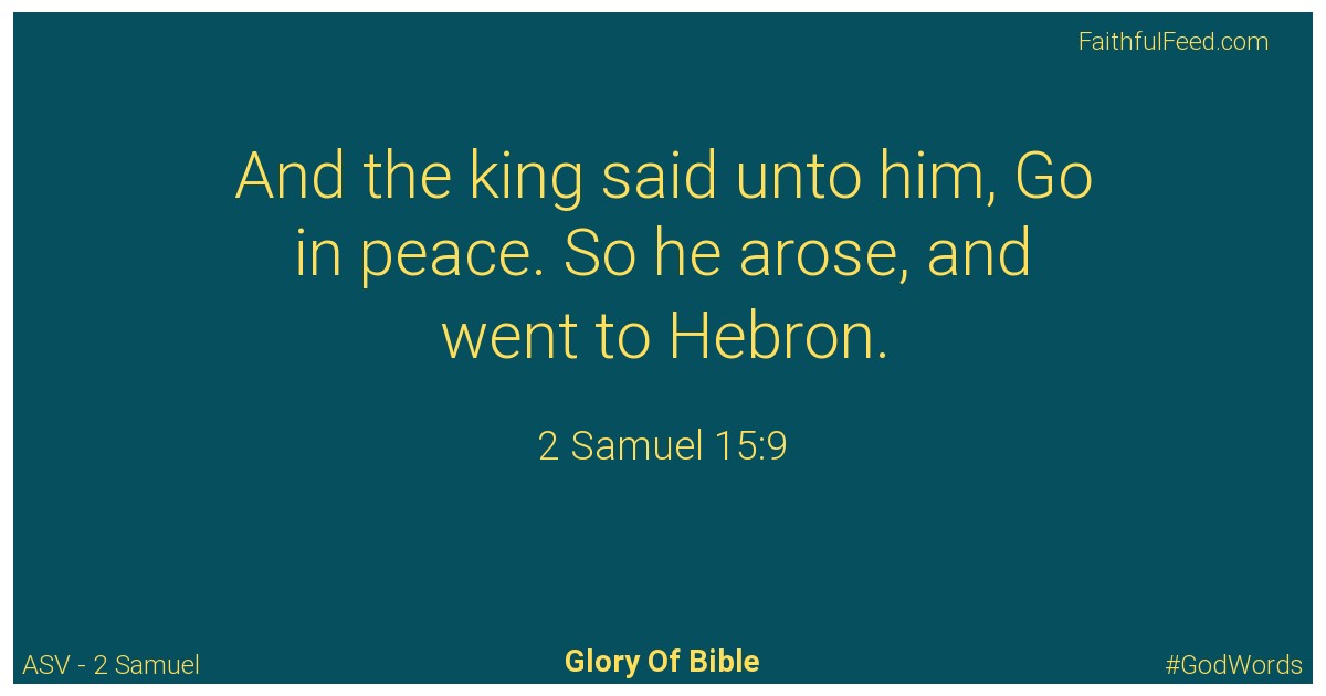 2-samuel 15:9 - Asv