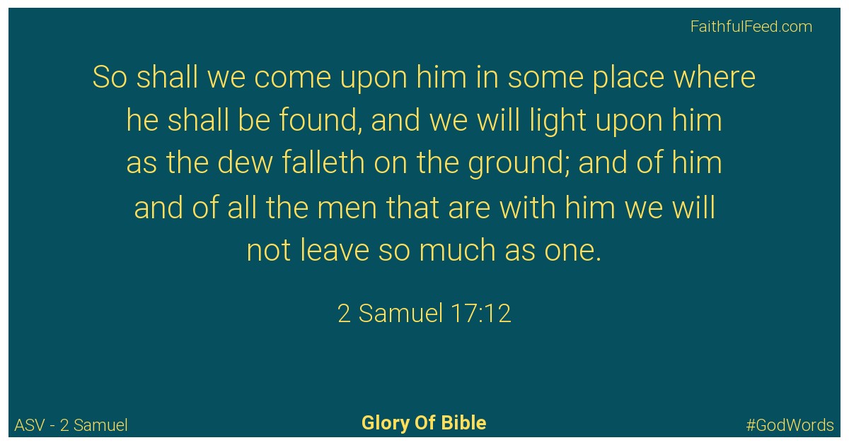 2-samuel 17:12 - Asv
