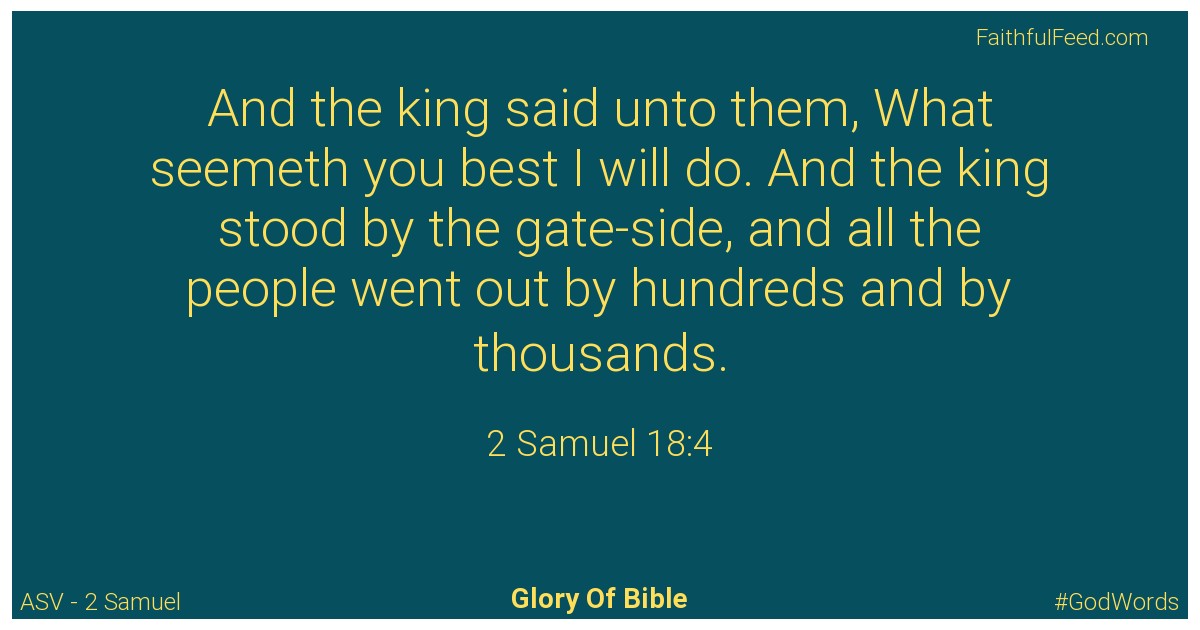 2-samuel 18:4 - Asv