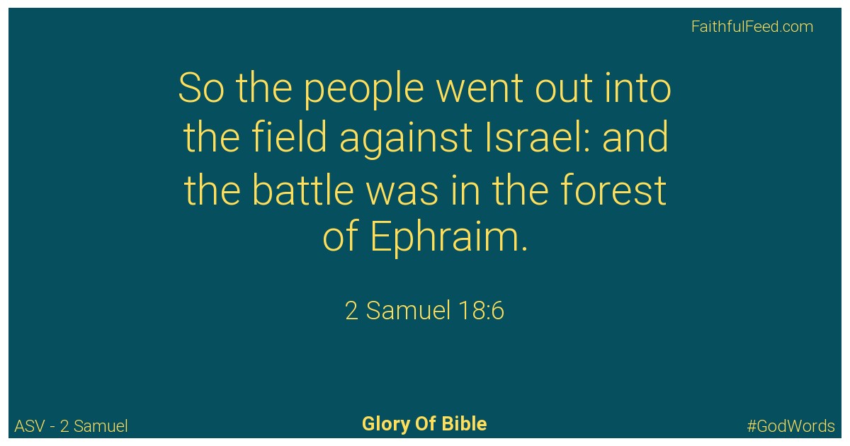 2-samuel 18:6 - Asv