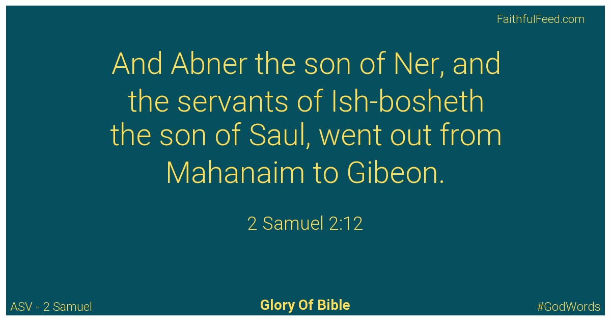 2-samuel 2:12 - Asv