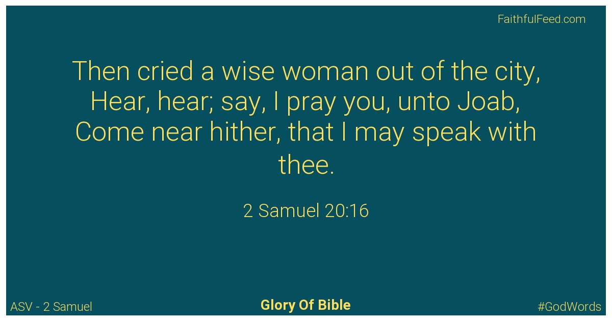2-samuel 20:16 - Asv