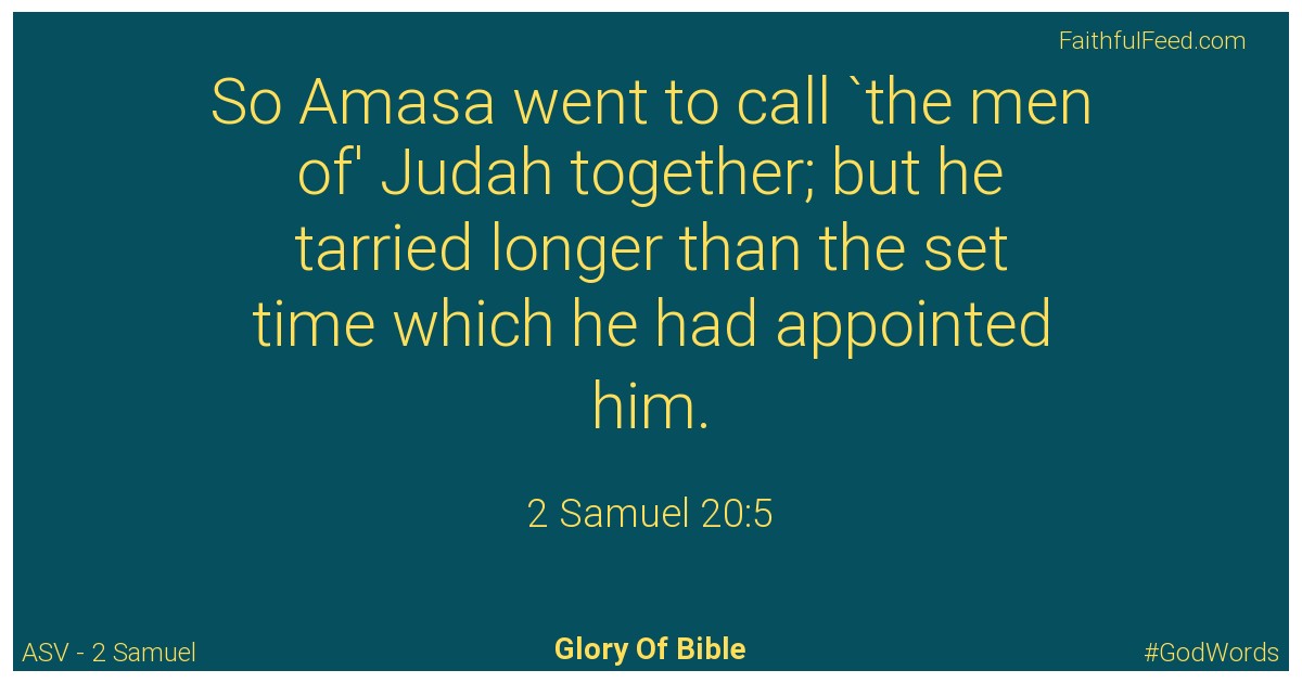 2-samuel 20:5 - Asv