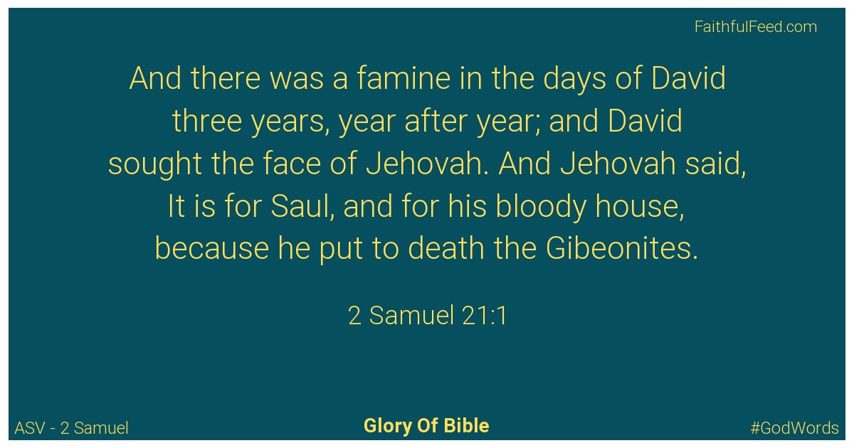 2-samuel 21:1 - Asv