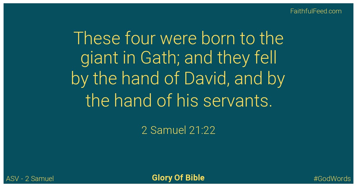 2-samuel 21:22 - Asv