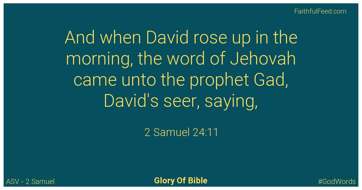 2-samuel 24:11 - Asv