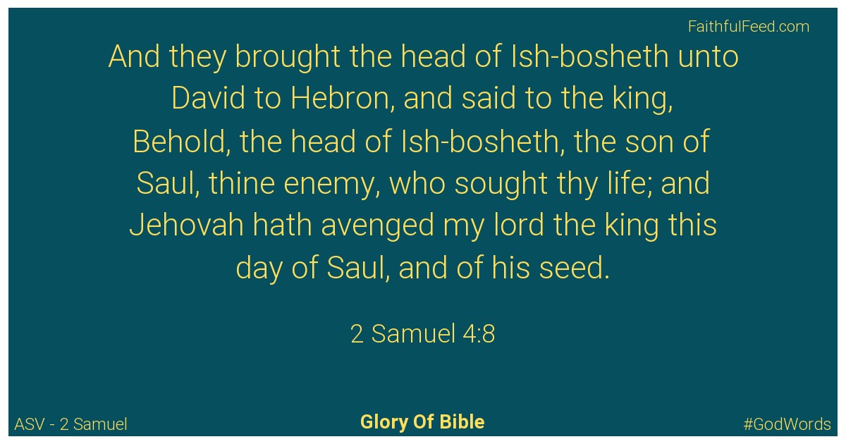 2-samuel 4:8 - Asv