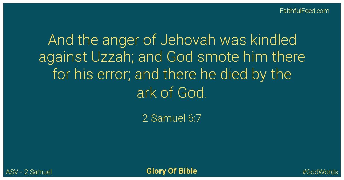2-samuel 6:7 - Asv