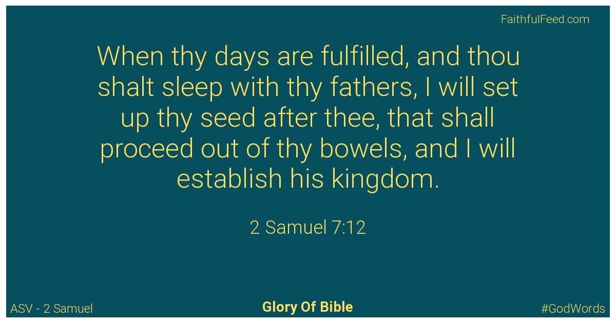 2-samuel 7:12 - Asv