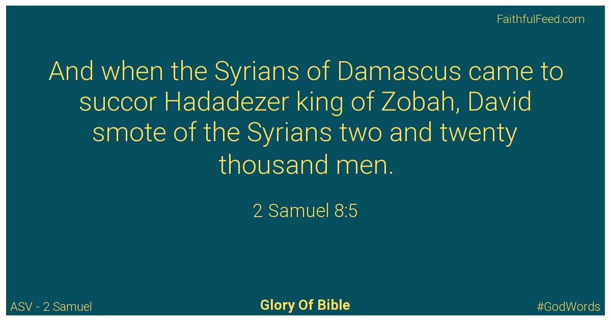 2-samuel 8:5 - Asv