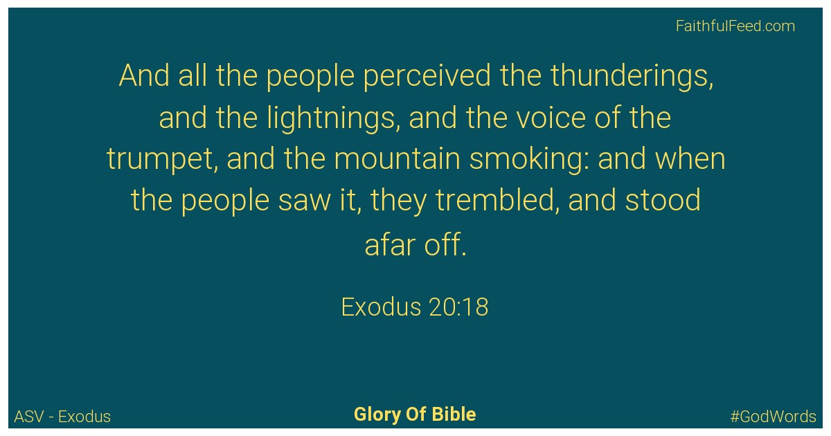 Exodus 20:18 - Asv