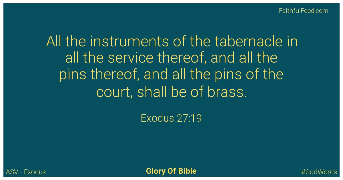 Exodus 27:19 - Asv