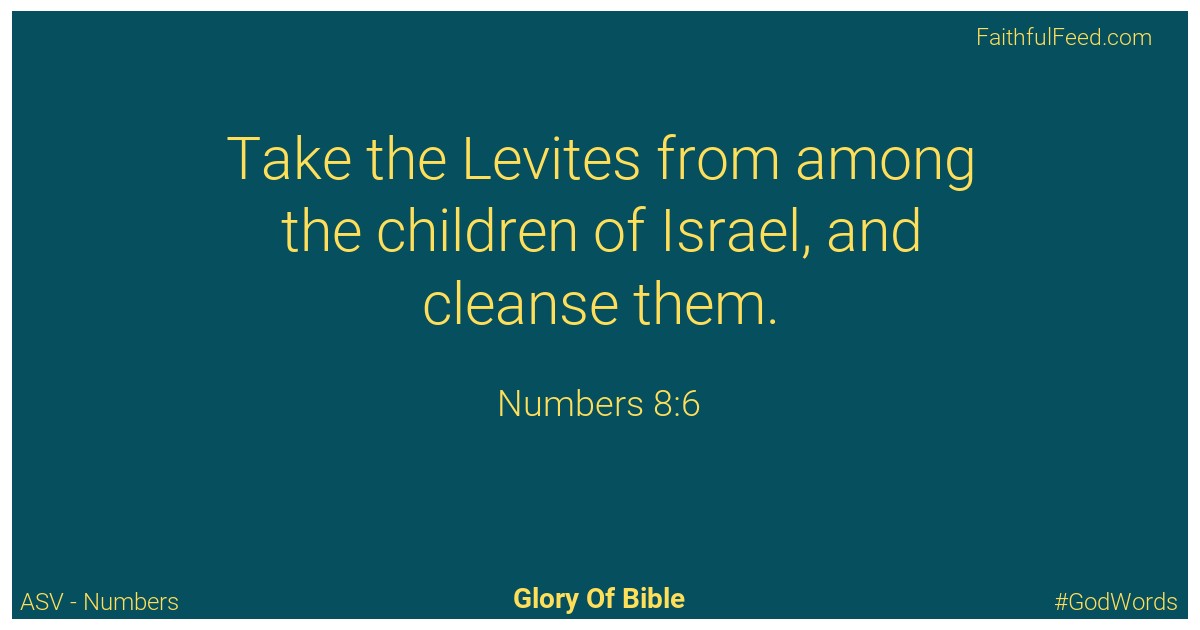 Numbers 8:6 - Asv