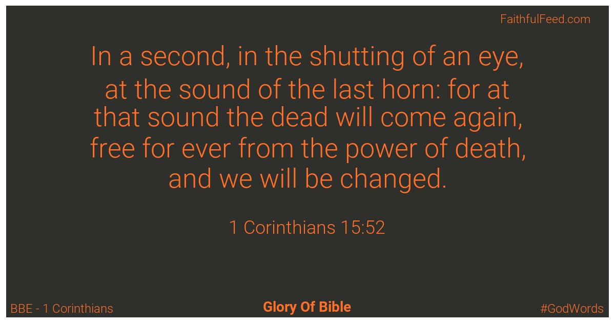 1-corinthians 15:52 - Bbe