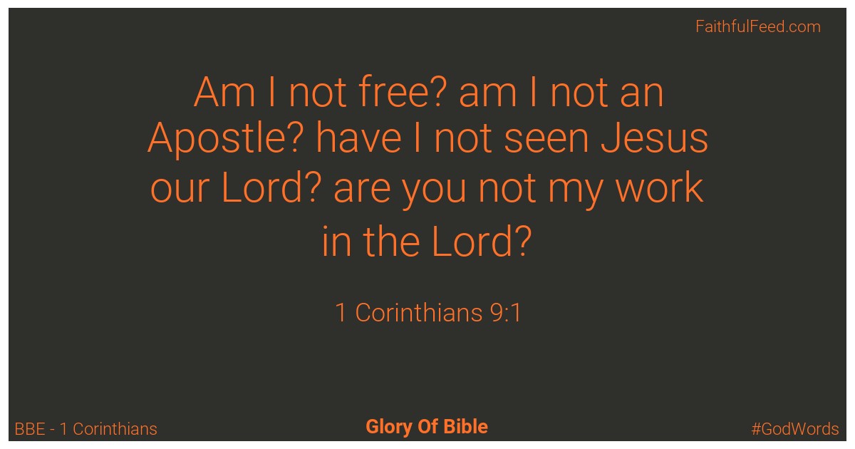 1-corinthians 9:1 - Bbe