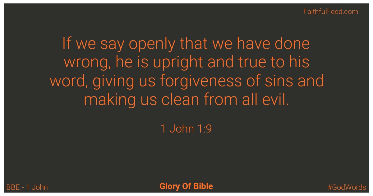 1-john 1:9 - Bbe