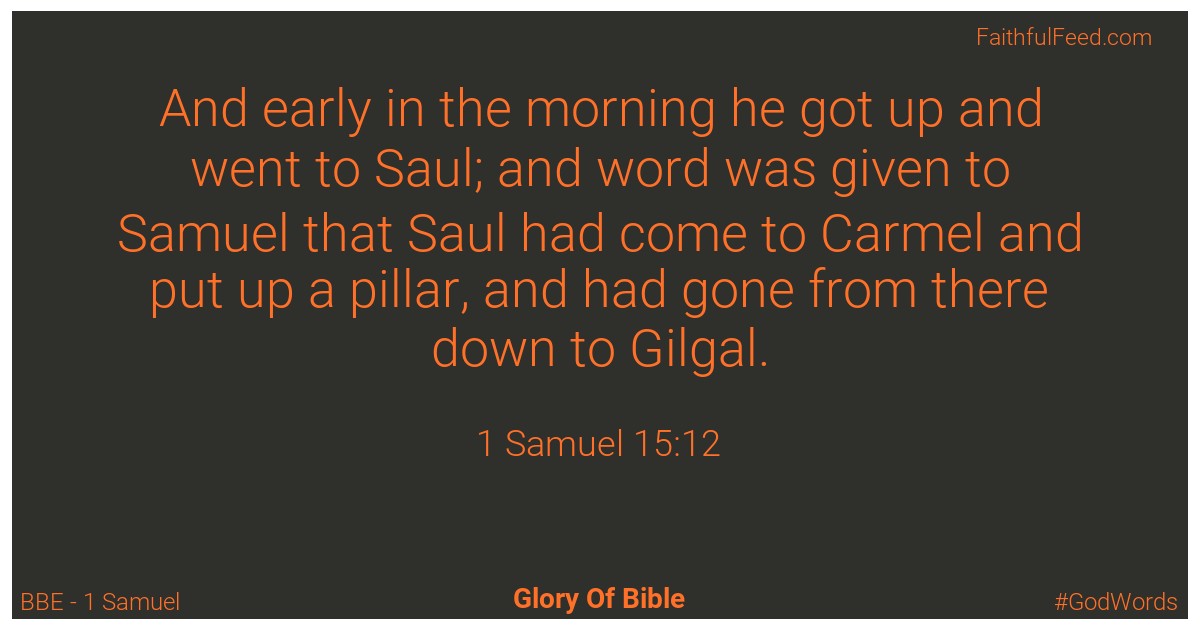 1-samuel 15:12 - Bbe