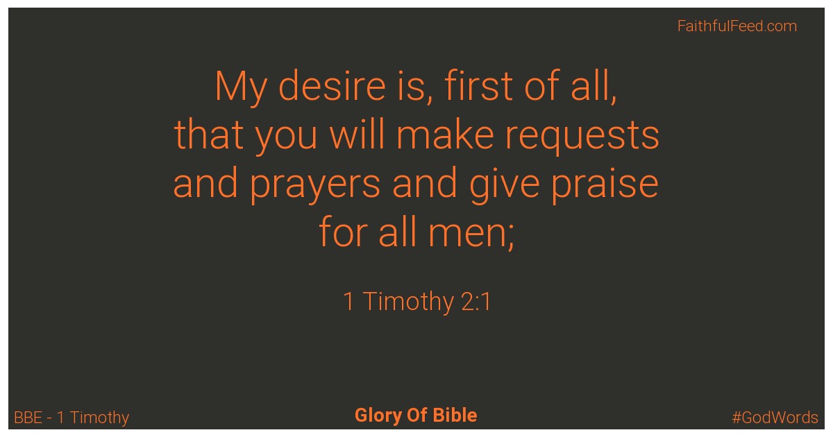 1-timothy 2:1 - Bbe