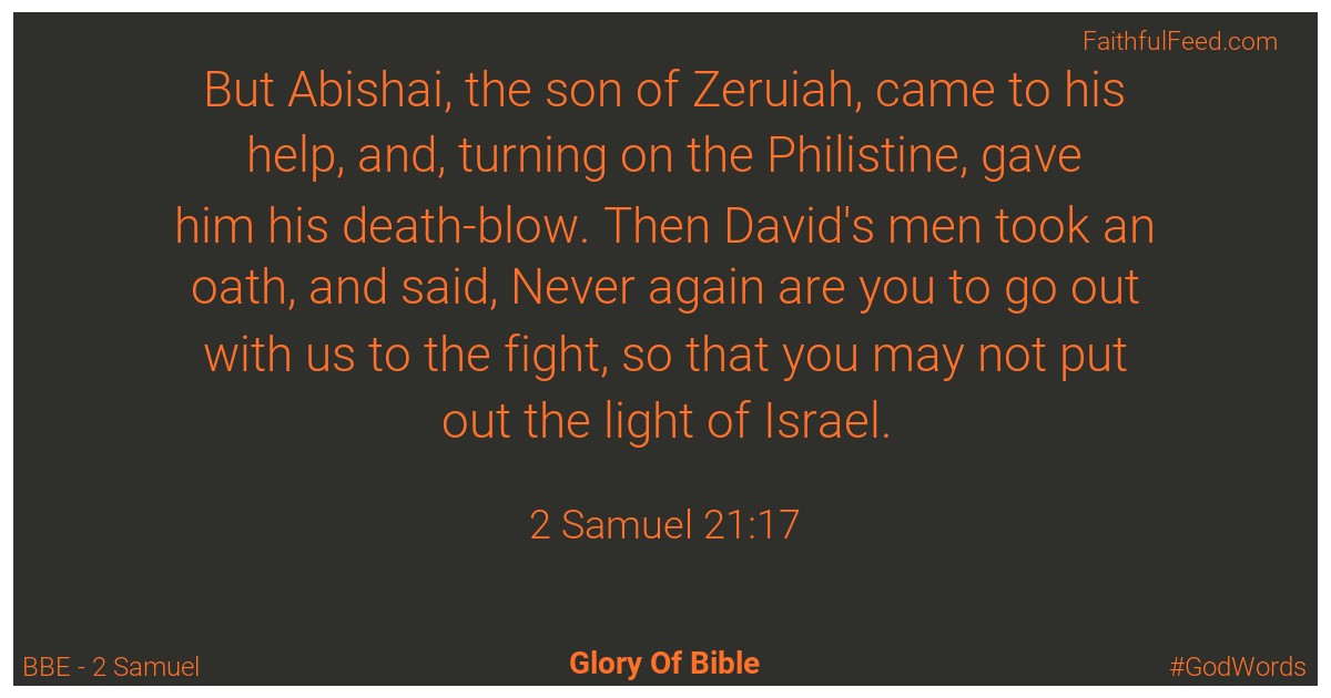 2-samuel 21:17 - Bbe