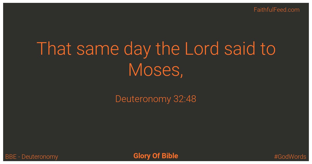 Deuteronomy 32:48 - Bbe