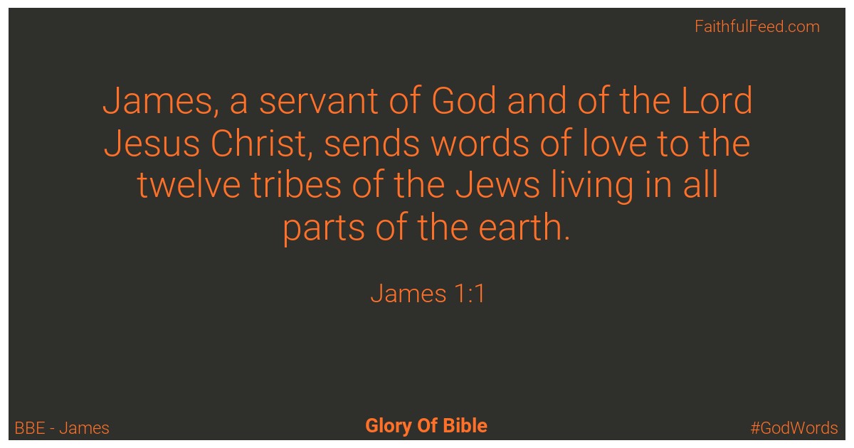 James 1:1 - Bbe