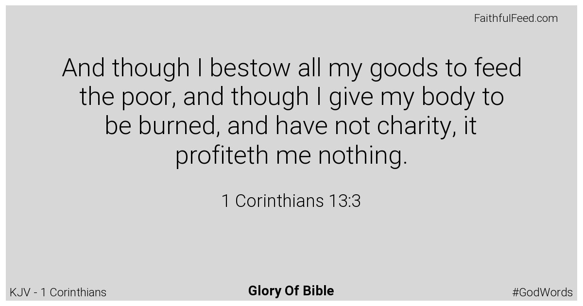 1-corinthians 13:3 - Kjv