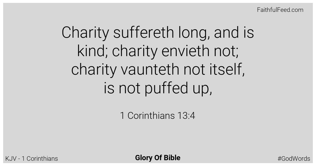 1-corinthians 13:4 - Kjv