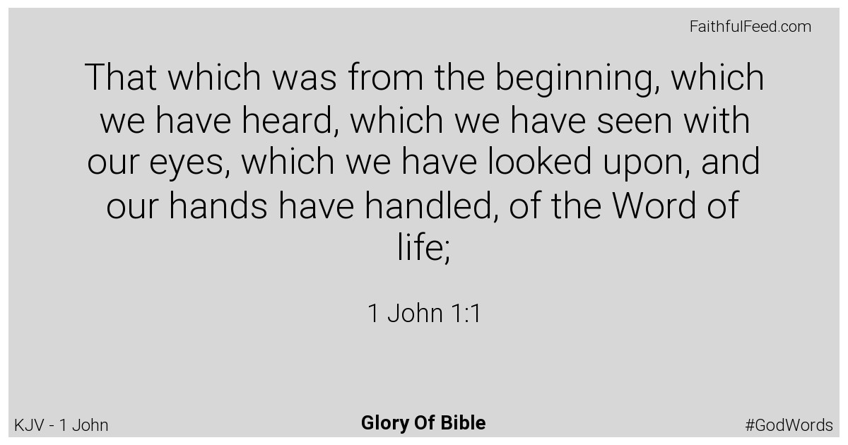 1-john 1:1 - Kjv