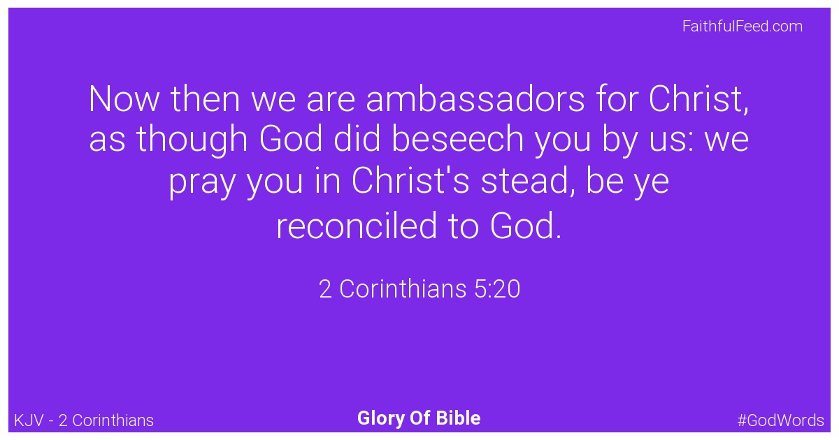 2-corinthians 5:20 - Kjv