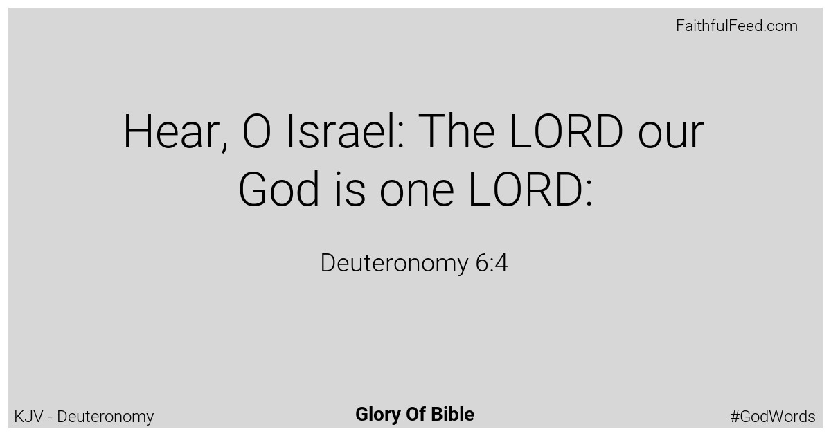Deuteronomy 6:4 - Kjv