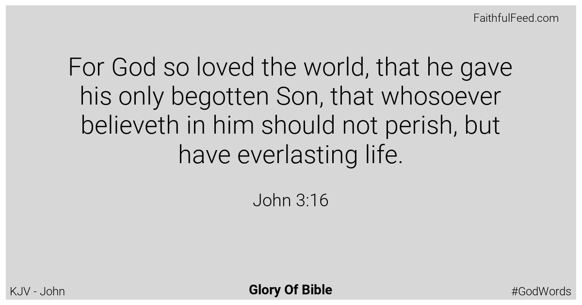 John 3:16 - Kjv