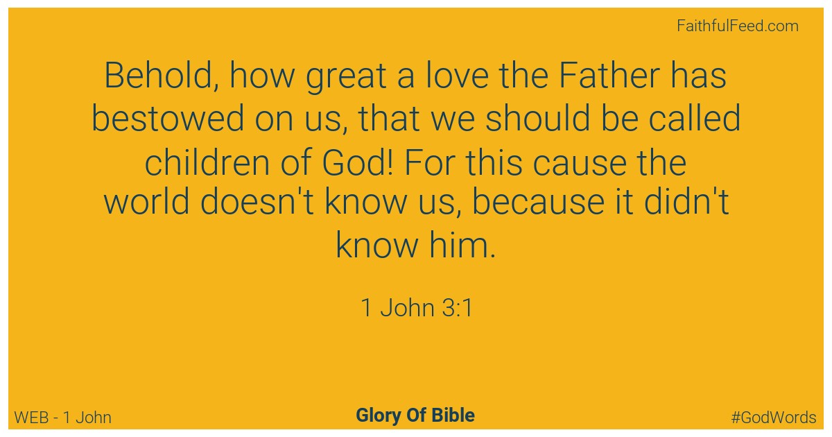 1-john 3:1 - Web