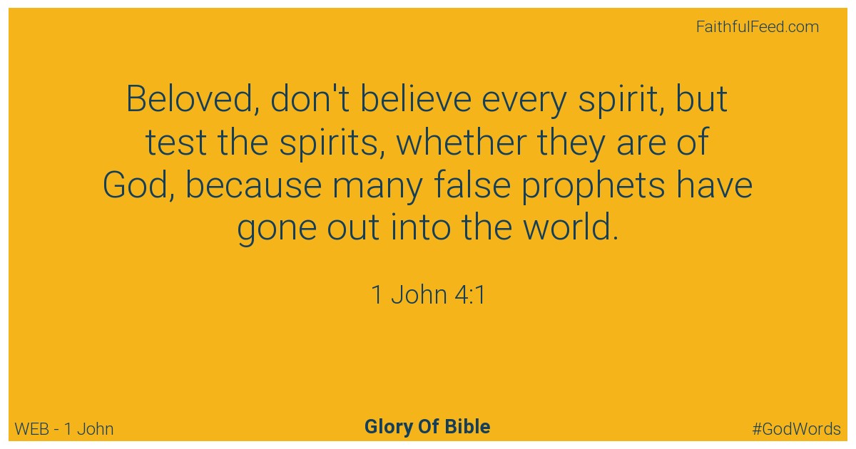 1-john 4:1 - Web