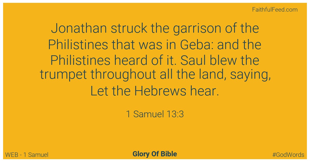 1-samuel 13:3 - Web
