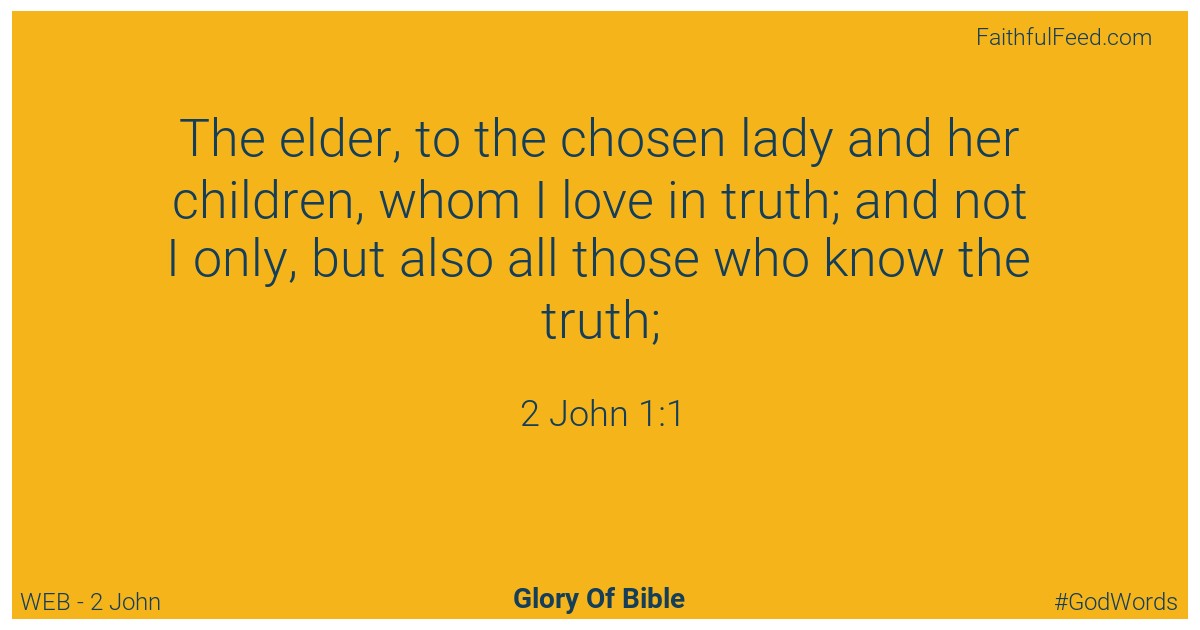 2-john 1:1 - Web