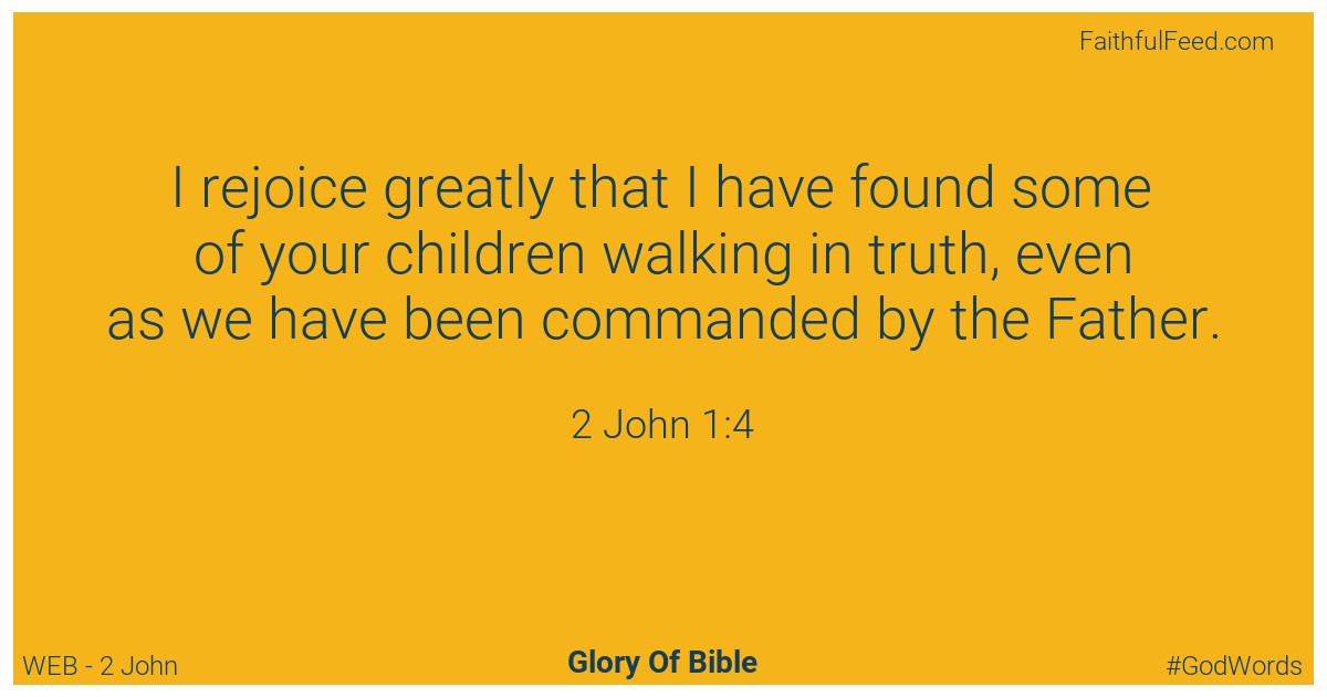 2-john 1:4 - Web