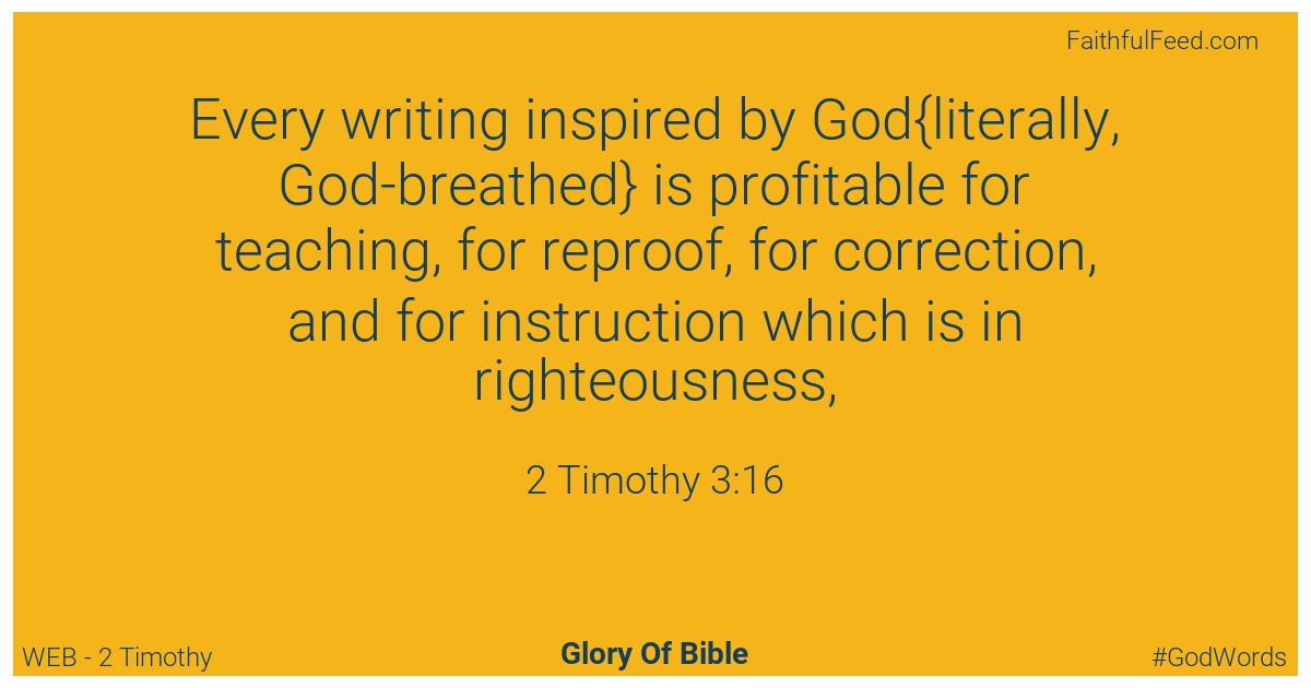 2-timothy 3:16 - Web