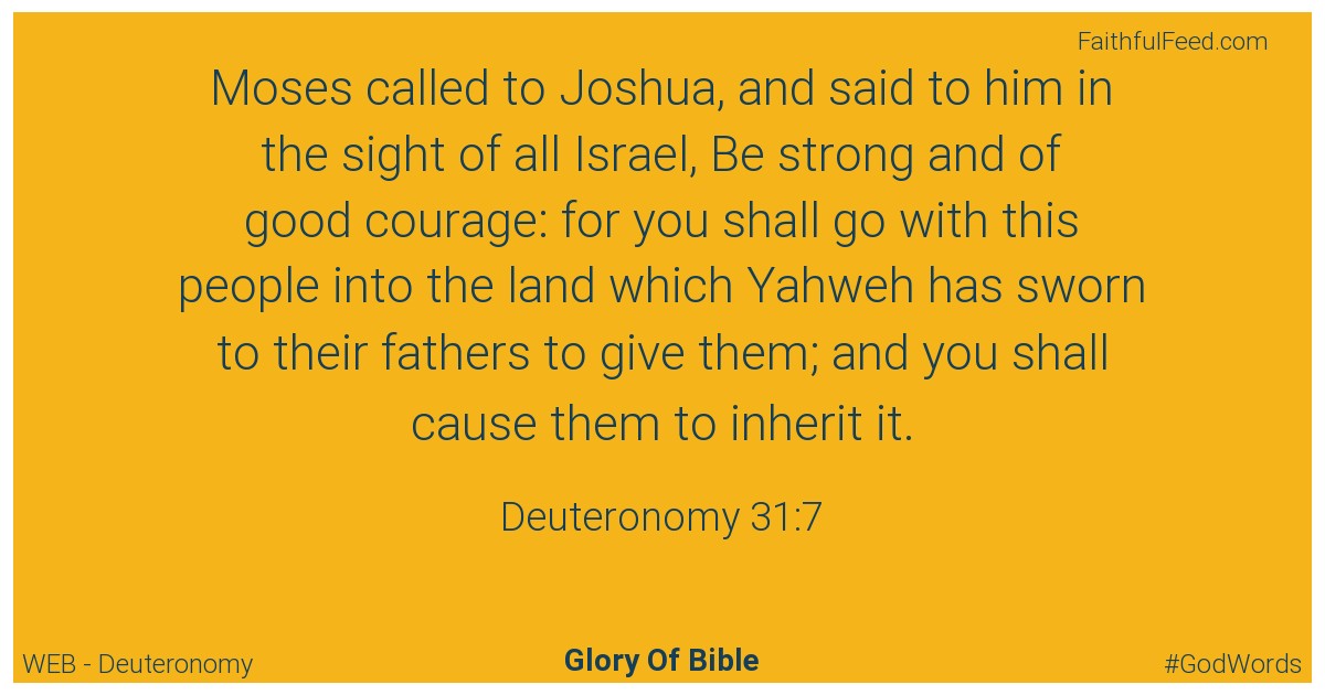 Deuteronomy 31:7 - Web