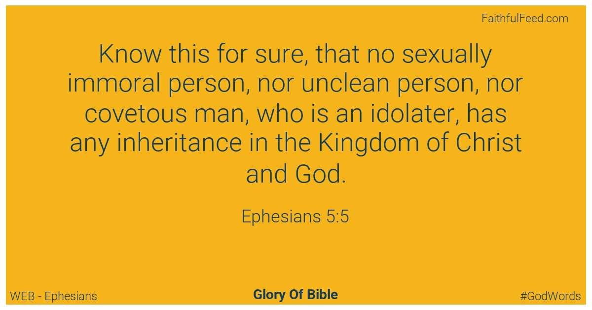 Ephesians 5:5 - Web