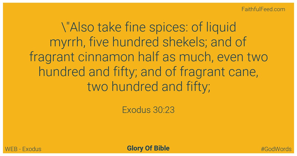 Exodus 30:23 - Web