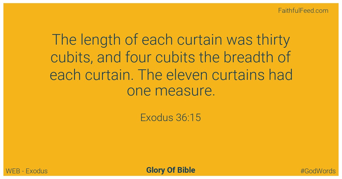 Exodus 36:15 - Web